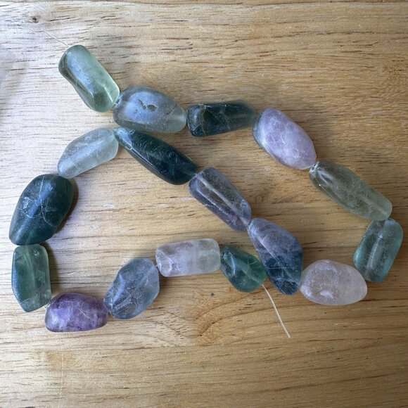 3 Bags Polished Chrysoprase Lodolite Flourite Gemstone Loose Beads Lapidary Art - Picture 8 of 10